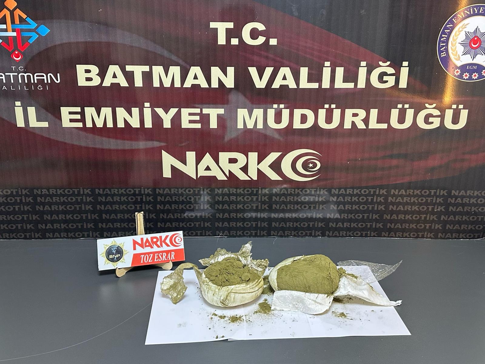 Batman’da Düzenlenen Uyuşturucu Operasyonunda 2 Kişi Tutuklandı