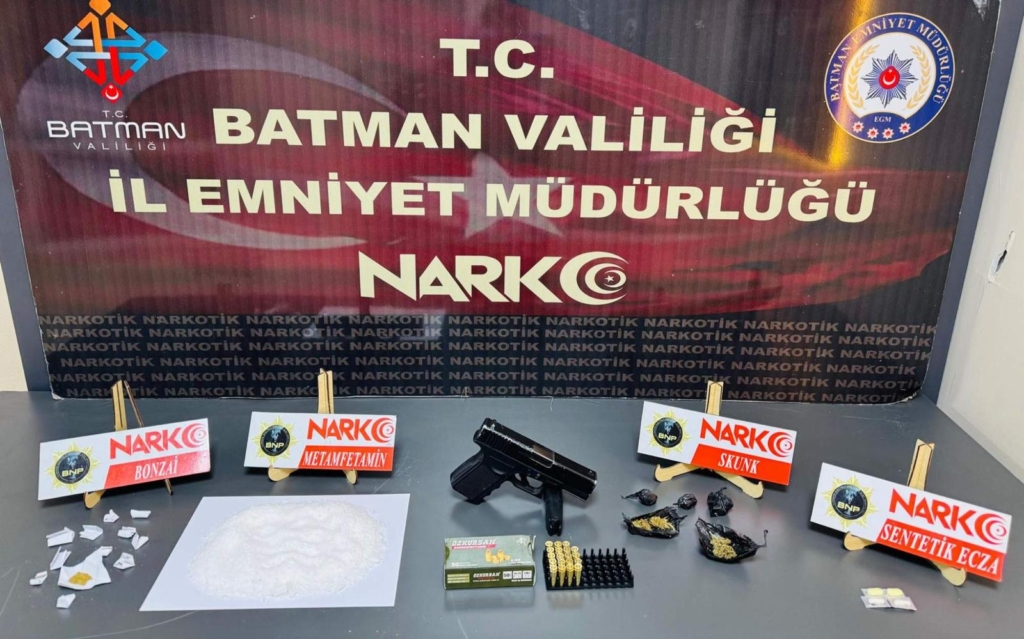 Batman’da 1 Kilo 76 Gram Metamfetamin Ele Geçirildi