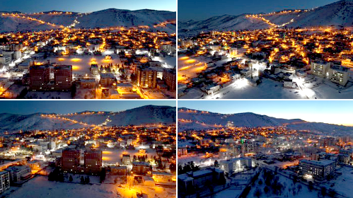 Gercüş Beyaza Büründü, Ortaya Kartpostallık Görüntüler Çıktı