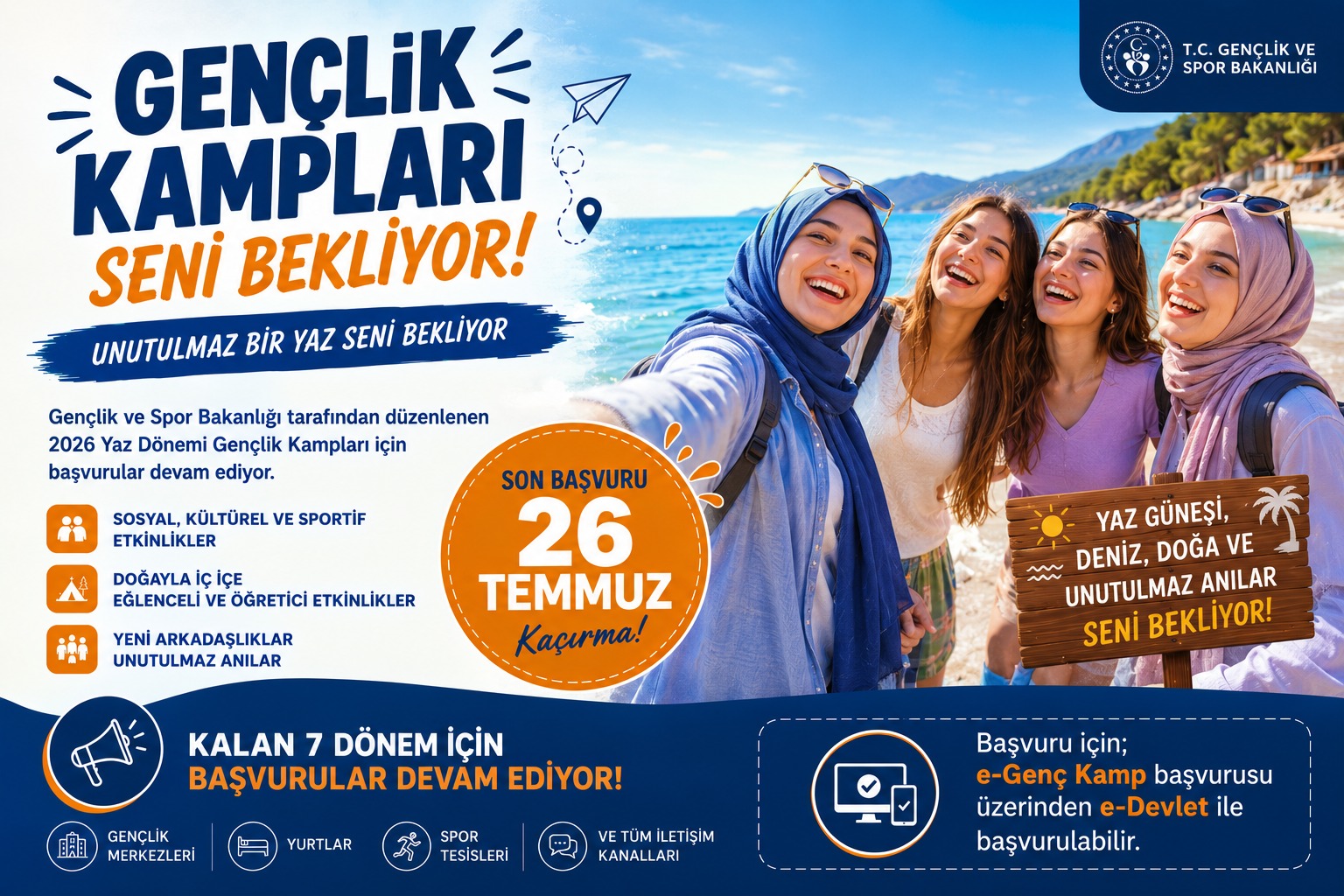 Gençlik Kampları İçin Son Çağrı: Başvurular 26 Temmuz’da Sona Eriyor!